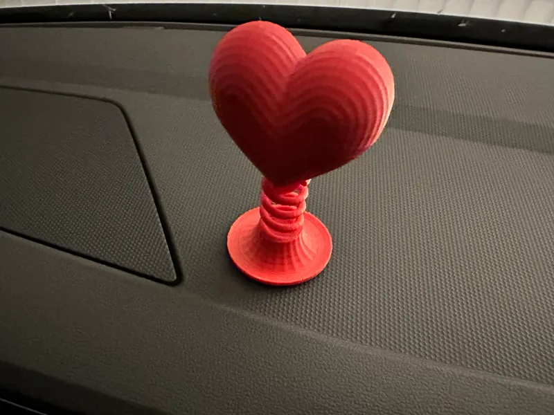 Bobble Heart for Car Cabin - No spring needed