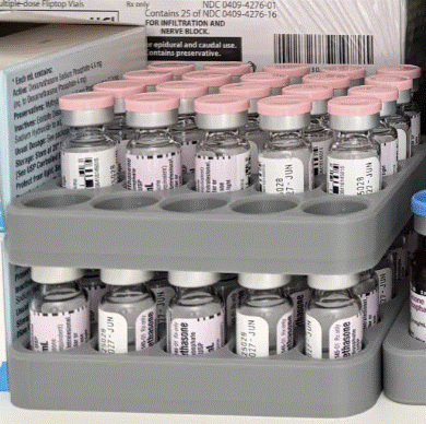 Miniatura 2 do modelo 3D Medical Vial Rack - Stackable - Multiple Sizes