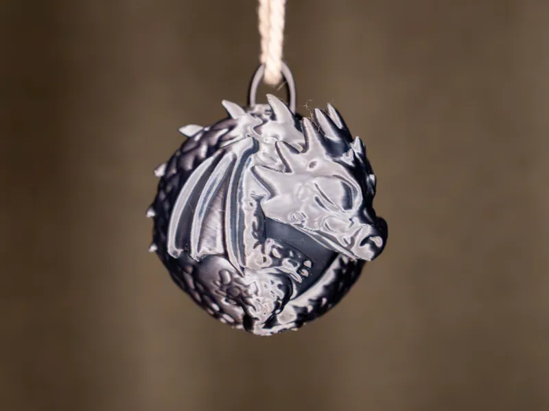 Christmas dragon ornament - christmas bauble