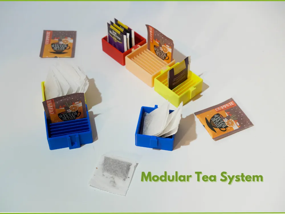 Modular Tea System (Tea Organizer Box) - Free 3D Print Model - MakerWorld