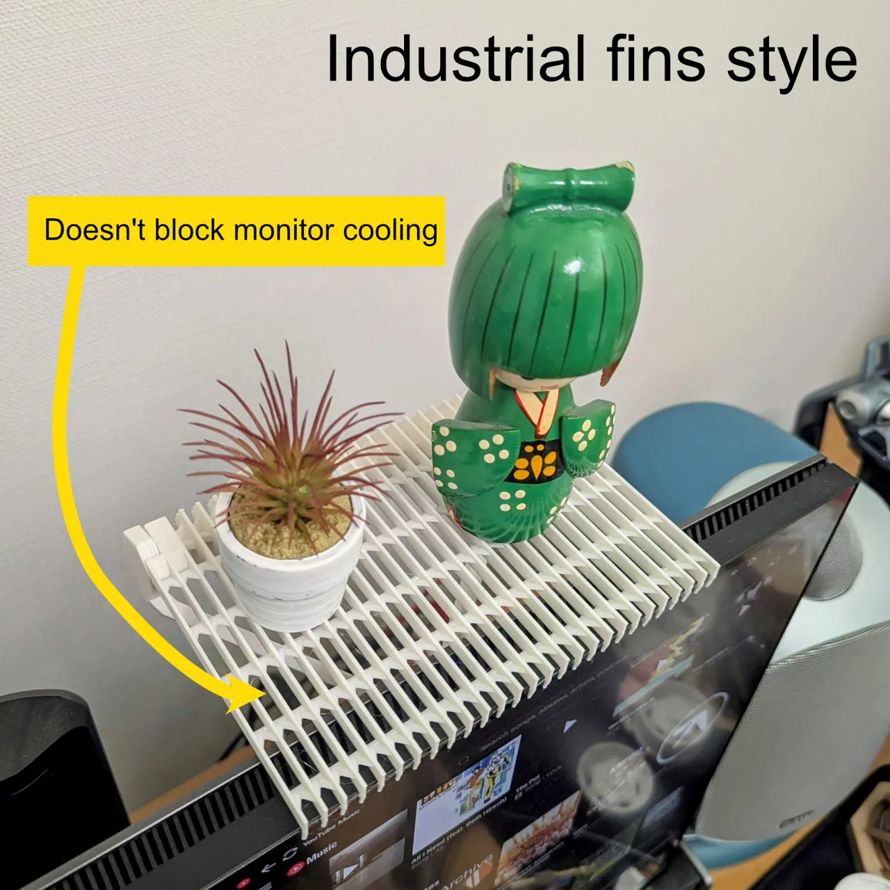 Adjustable monitor shelf MK2 - fits any display! view 2