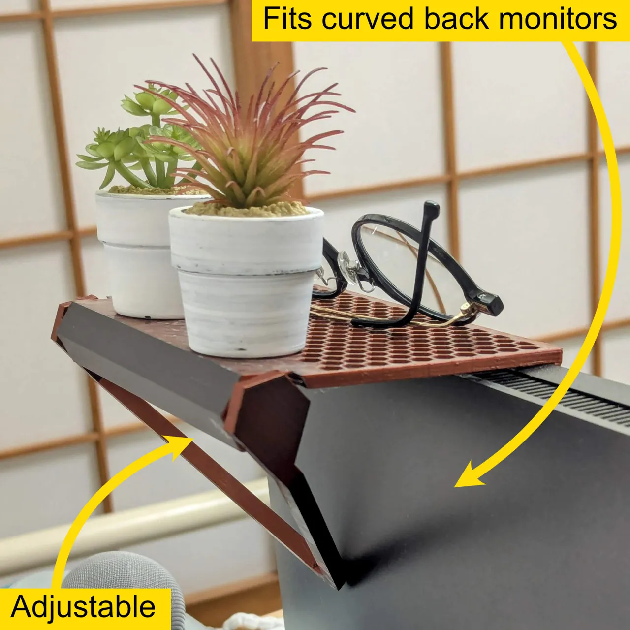 Adjustable monitor shelf MK2 - fits any display! view 3