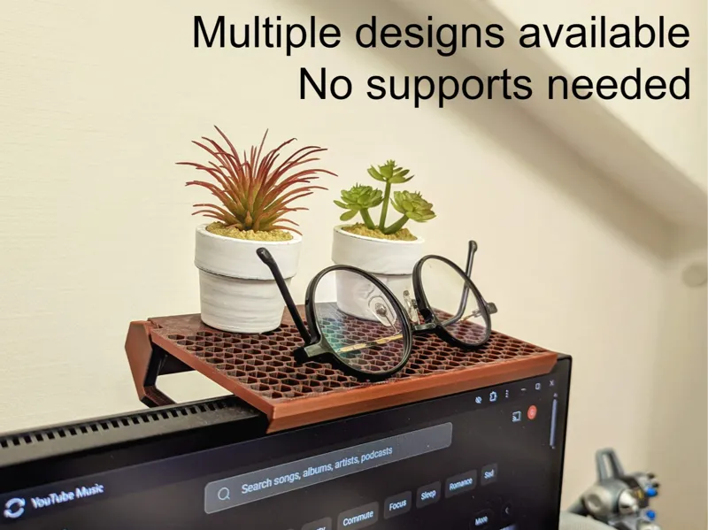 Adjustable monitor shelf MK2 - fits any display!