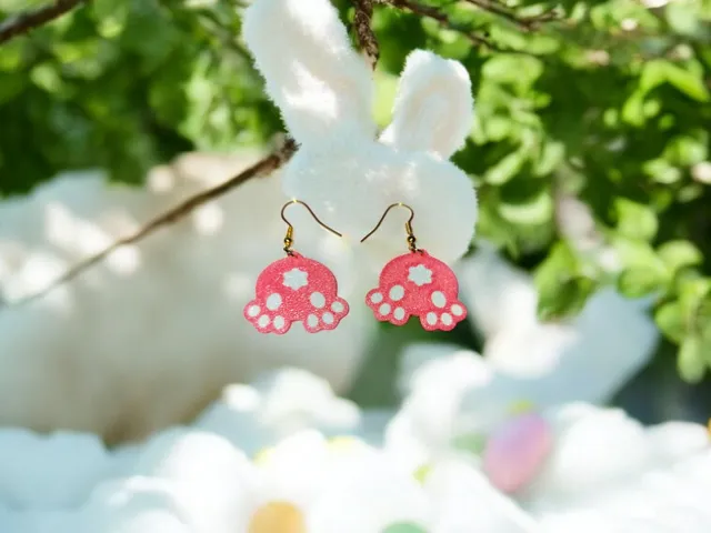 Rabbit ass earrings