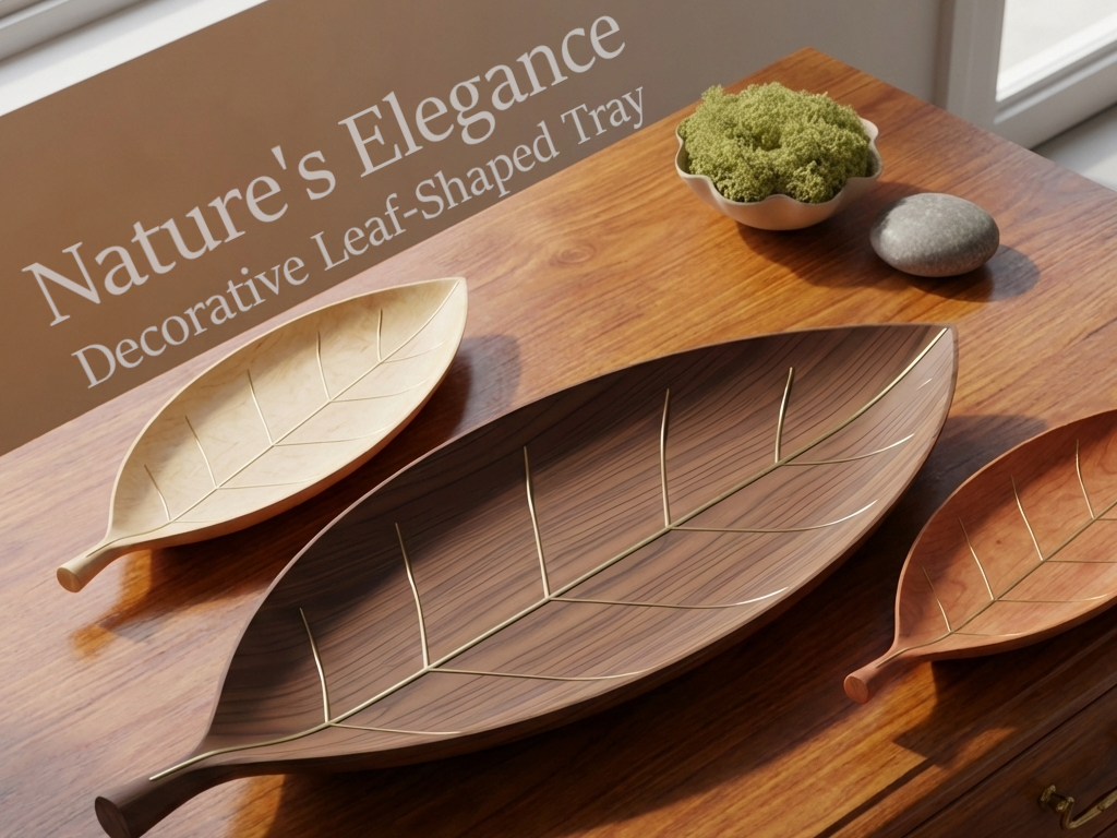 Nature's Elegance: Decorative Leaf-Shaped Tray