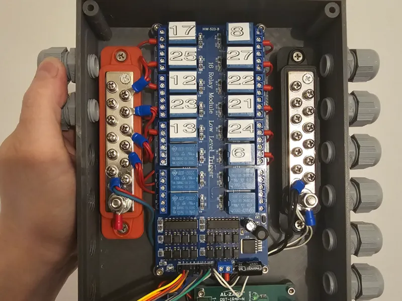 Electrical box for 16 relay module