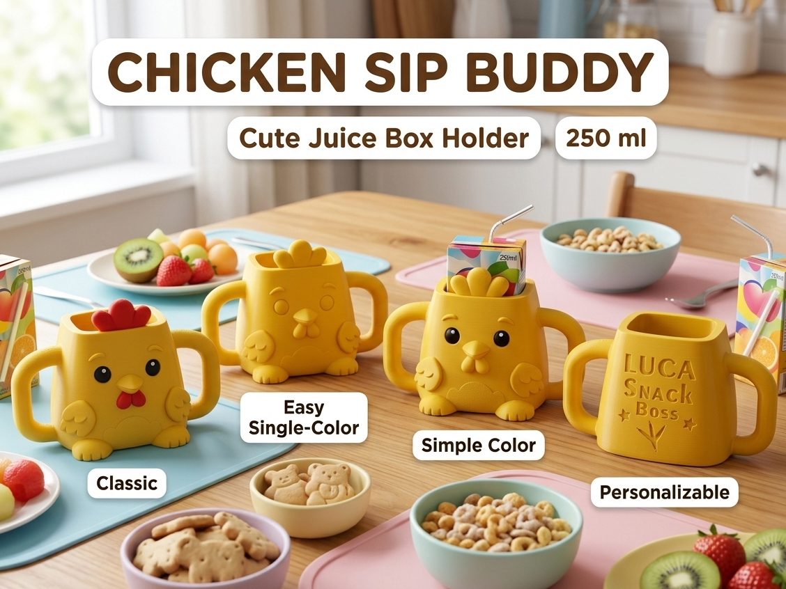 Chick Sip Buddy – Cute Juice Holder for Kids