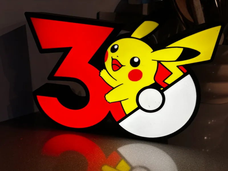 Pokémon 30th anniversary Pikachu Lightbox