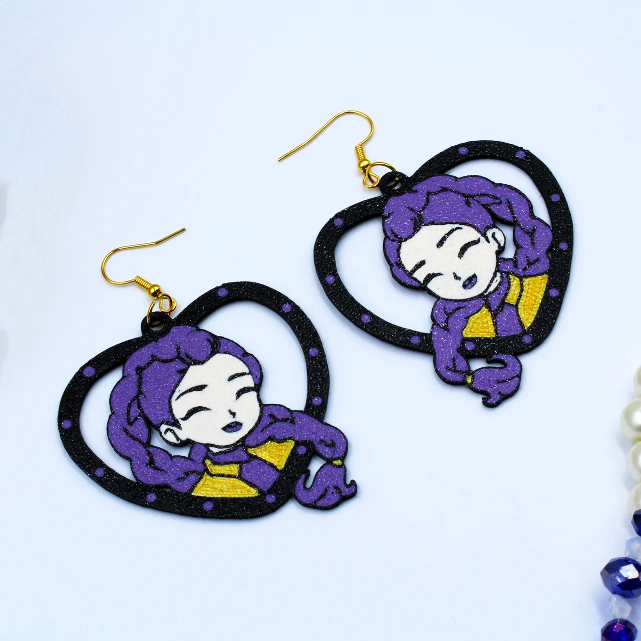 Kpop Demon Hunters Huntrix Rumi Earring Keychain view 3