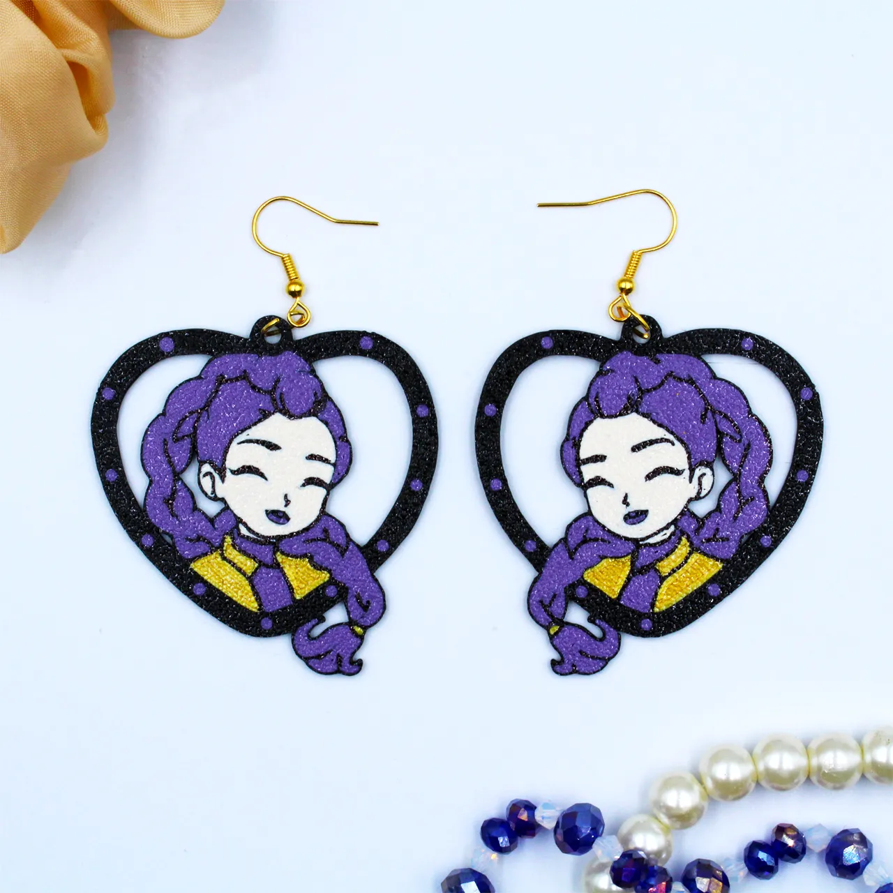 Kpop Demon Hunters Huntrix Rumi Earring Keychain view 2
