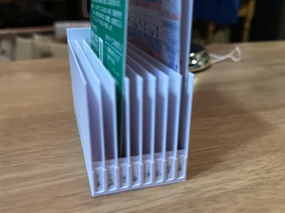 8-Slot Postcard Holder with Blank Labels