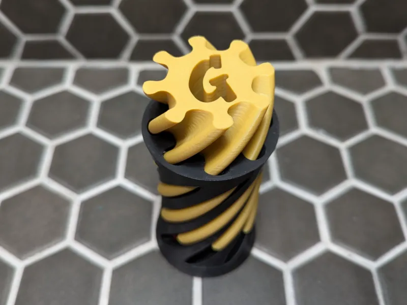 Spiral Vortex Fidget Letter G Passthrough Toy 180d