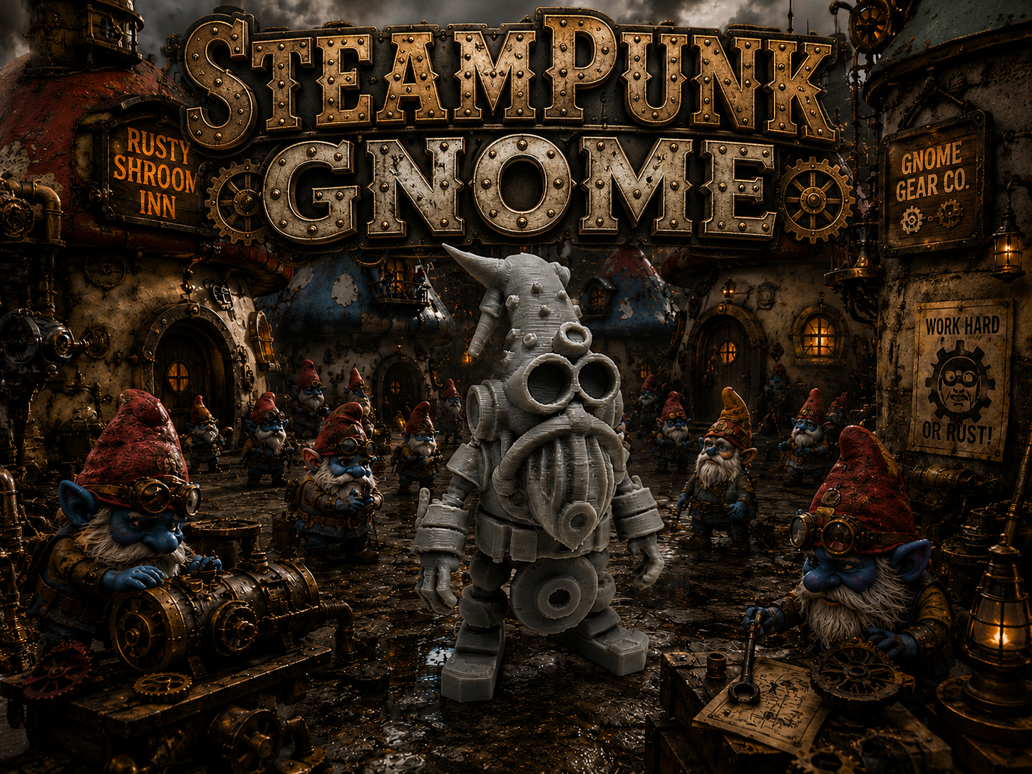 AI Steampunk Gnome