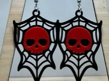 Web & Skull Earrings