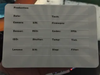 Camera Tech Sheet & Focus Star
