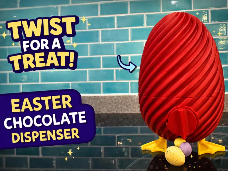 Twist-to-Dispense Easter Egg Chocolate Dispenser
