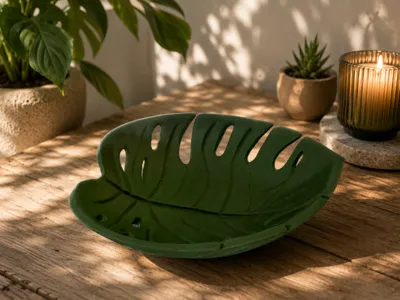 Monstera Leaf Bowl | Decorative Catchall Tray