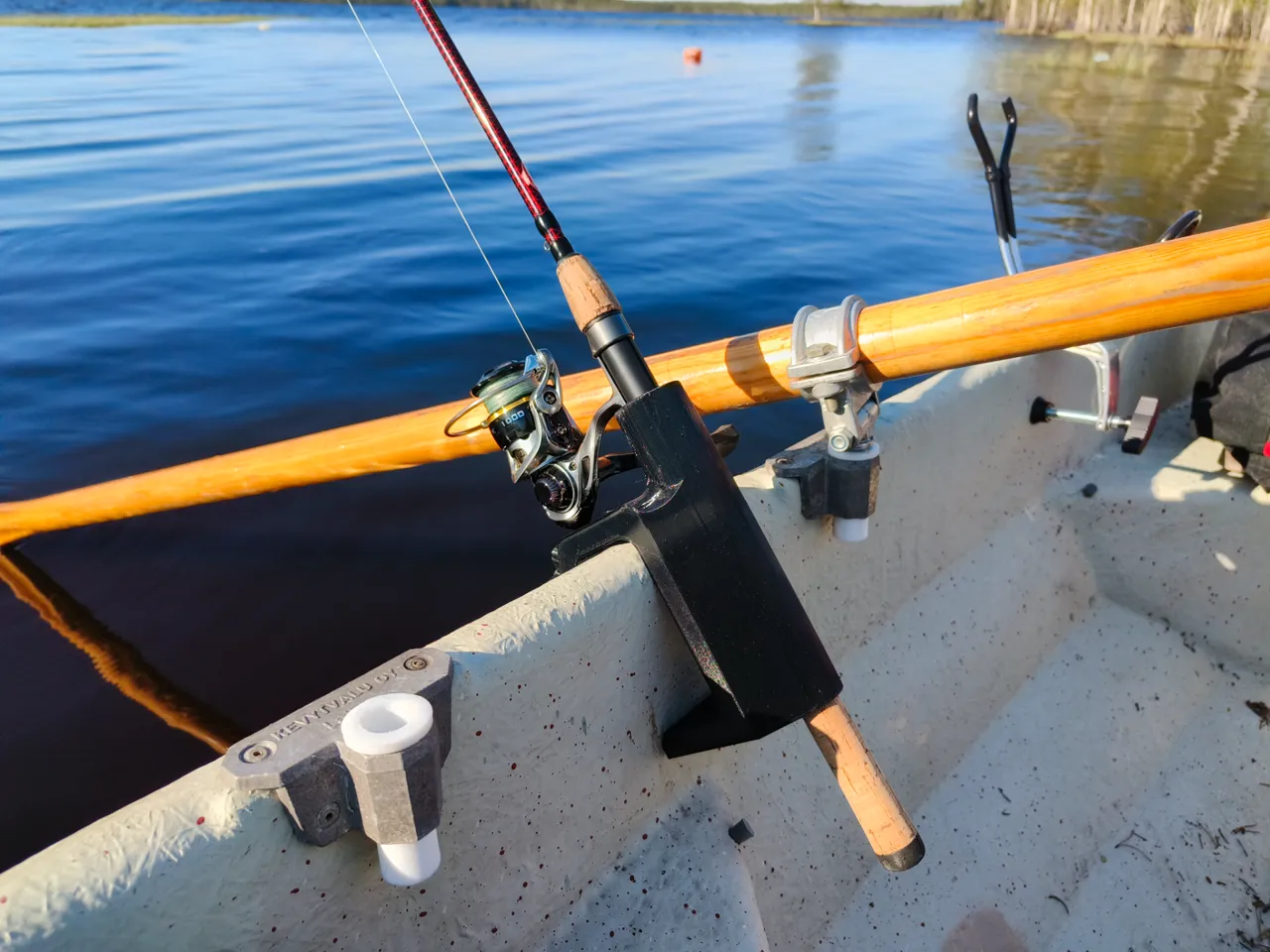 Fishing rod holder for boat view 2