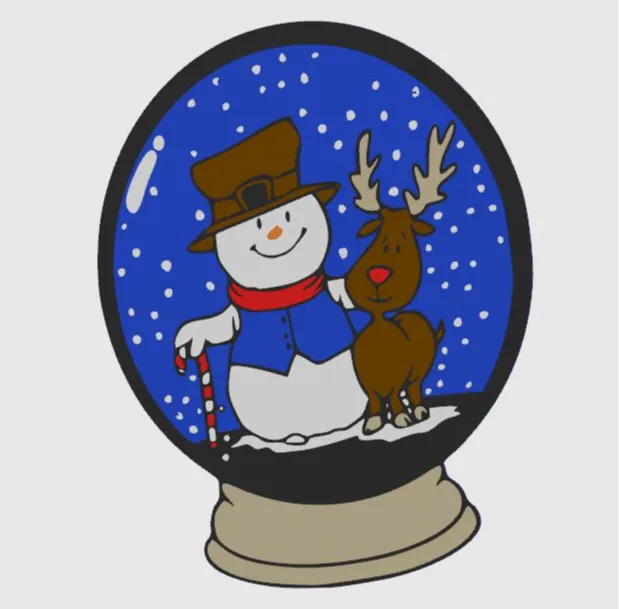 Christmas Snow Globe - AMS Ready