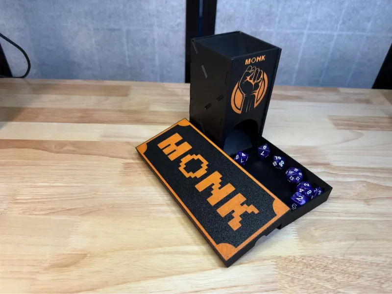 Collapsible Monk D&D Dice Tower