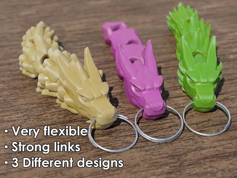 Articulated Dragon Keychain - Strong Links