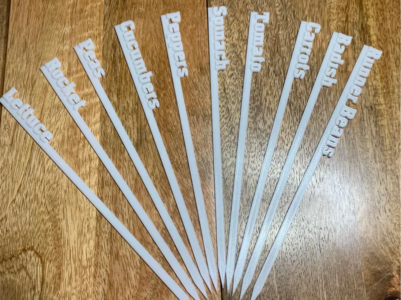 Vegetable marker stakes set of 10