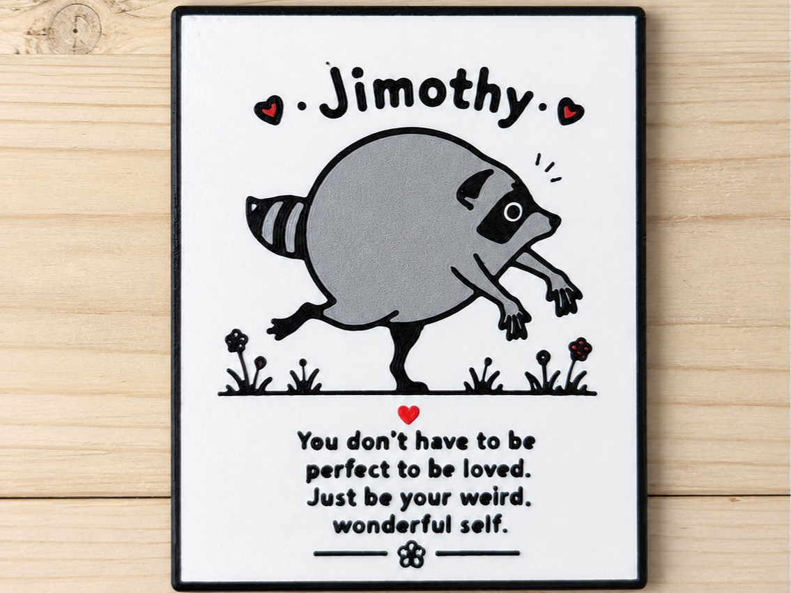 Jimothy – Stay Weird Tribute Sign - 1