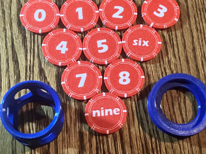 Numbered Poker Chips for drawings
