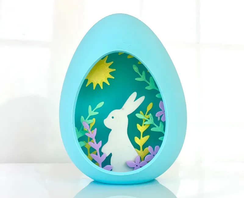Easter Bunny Egg Shadow Box - No AMS needed!