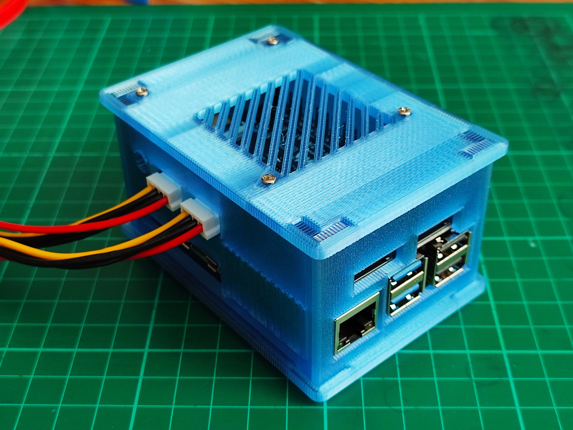 Case for Raspberry Pi 5 with 2Ch SATA HAT+