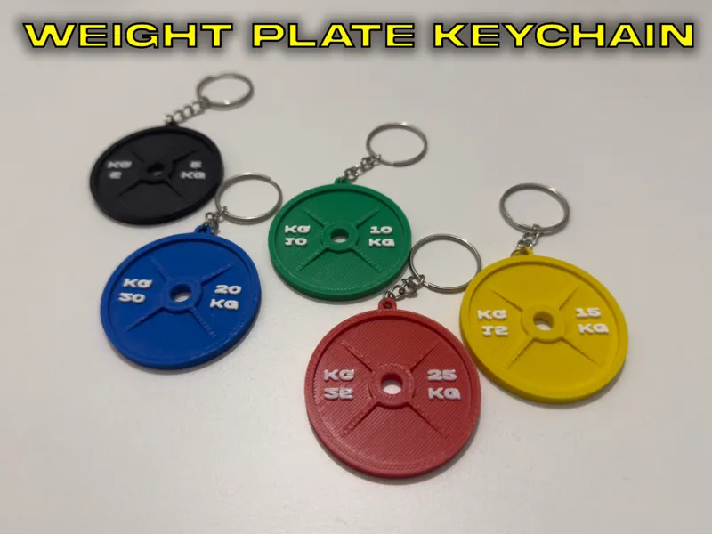 Weight Plate Keychain
