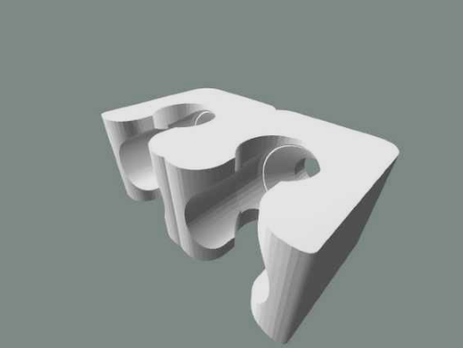 dual ethernet cable clip 3D model