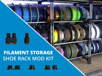 Modular Shoe Rack Mod Kits for Filament Storage