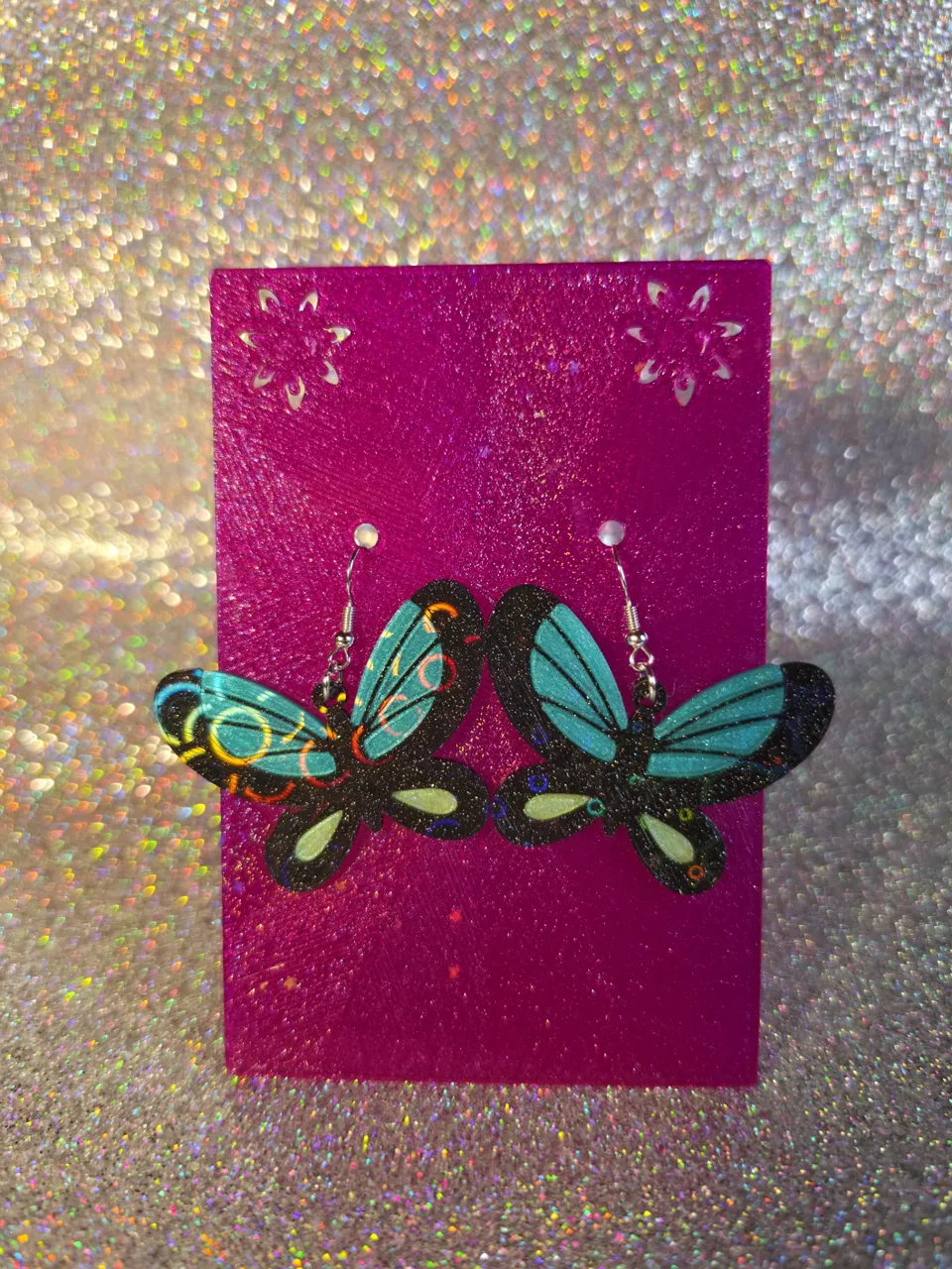 Butterfly earrings view 3
