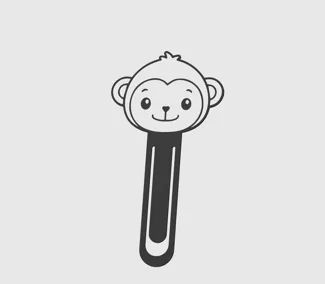 BookMark Monkey Baby Cute Kawaii