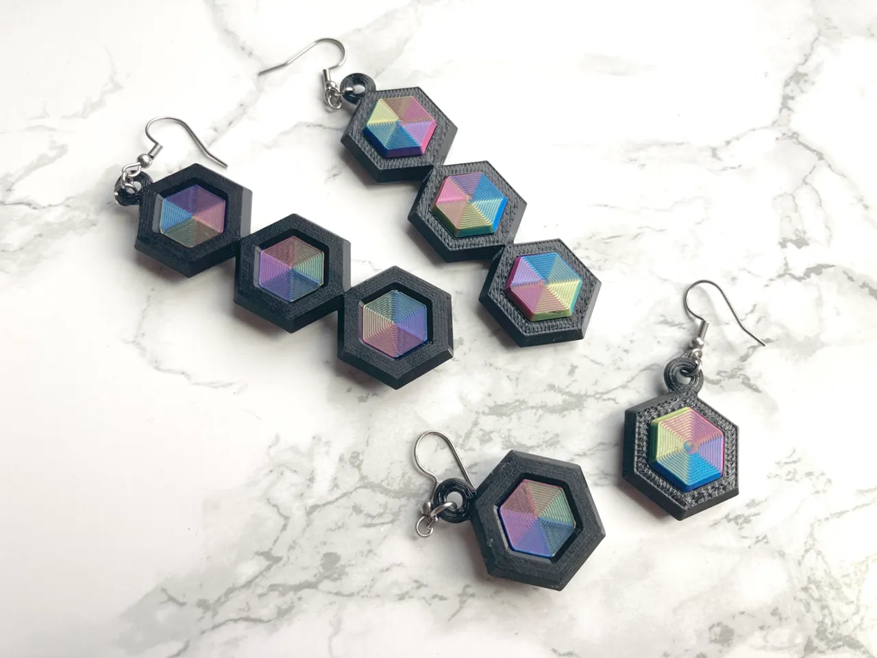 Link Earrings with interchangeable Gems view 4