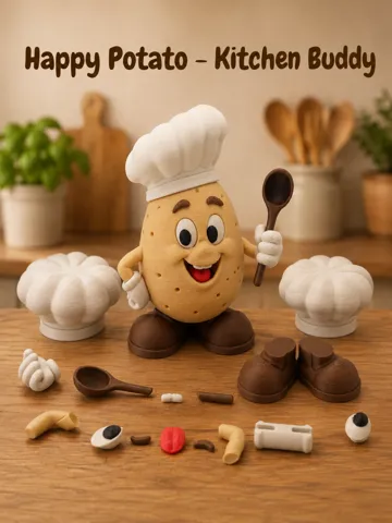 Accesorio para impresora 3D: Happy Potato - Kitchen Buddy (No AMS, multipart) — vista de referencia 2