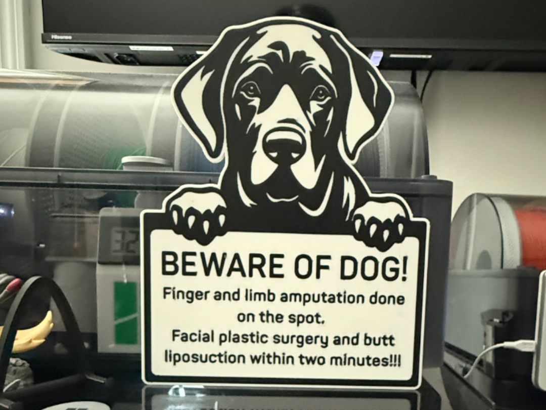 BEWARE OF DOG SIGN 