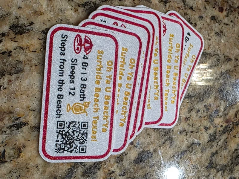 Buisness Cards for our Beach House