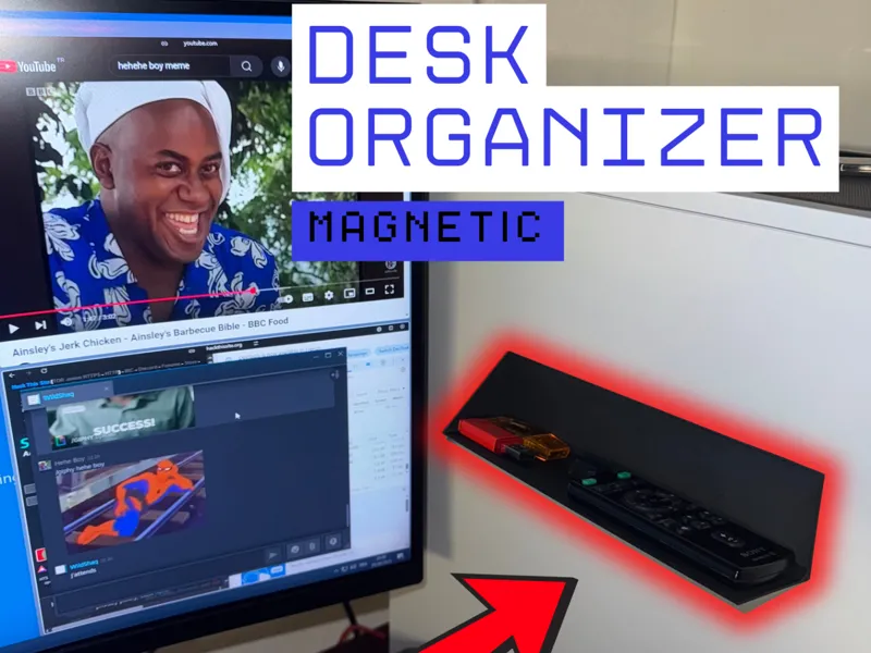 Magnetic Desk Organizer – L-Shaped Pocket
