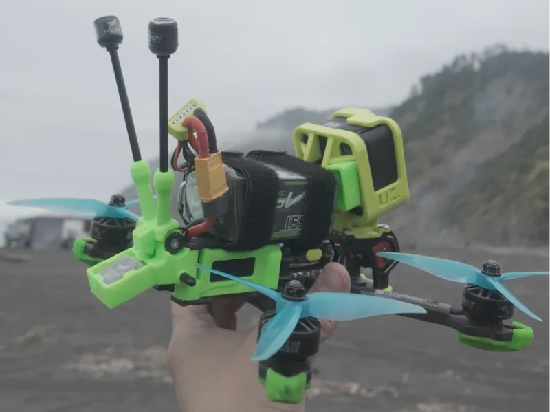 Geprc Mark 5 LR antenna mount + GPS mount