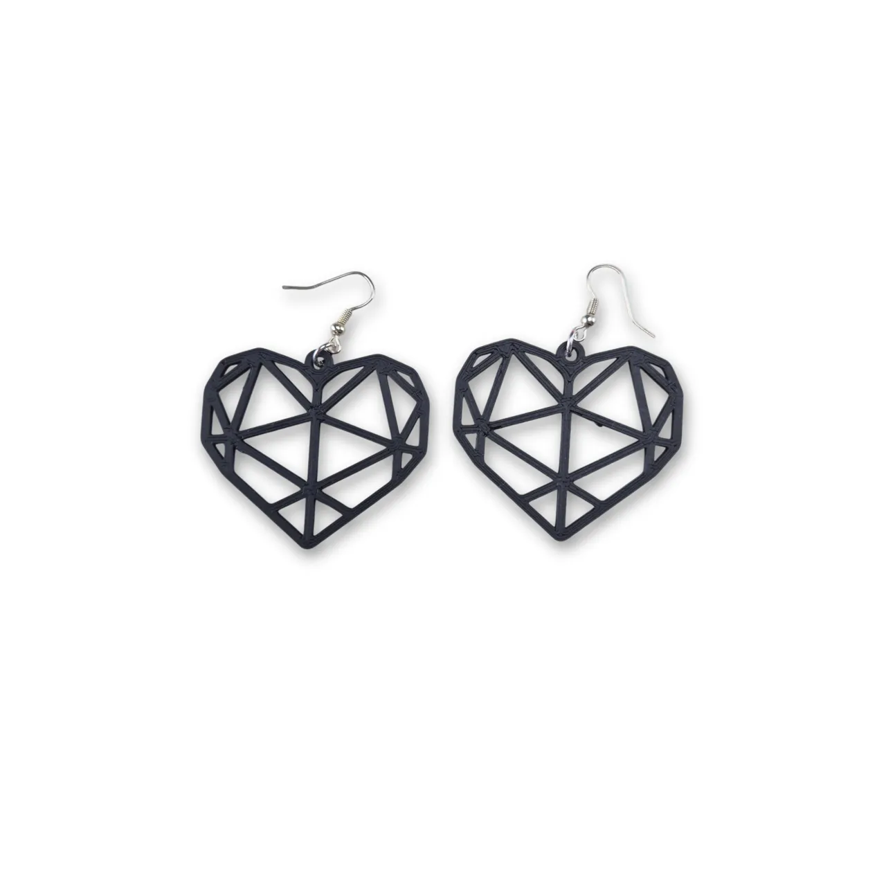 Geometric Heart Earrings view 2