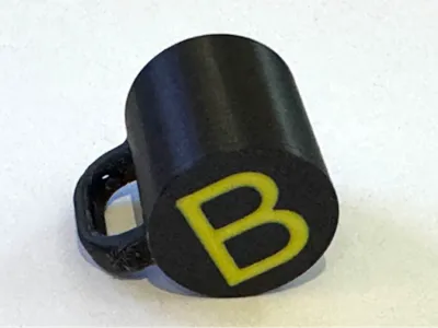 Key Chain Coffee Mug Monogramed B