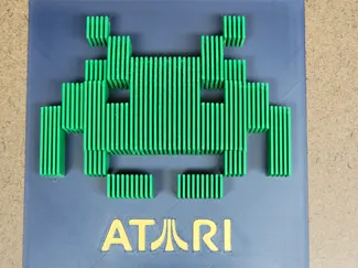 Atari Space Invaders Layered Sculpture