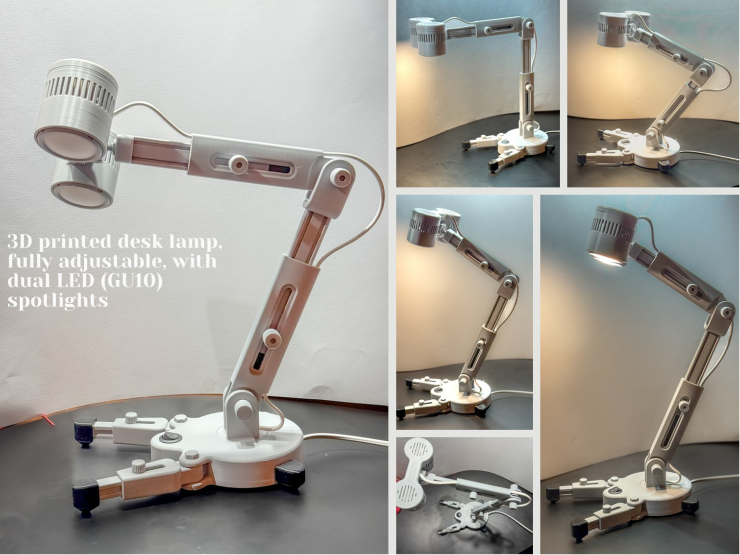 Adjustable Desk lamp GU10 spotlights LED.