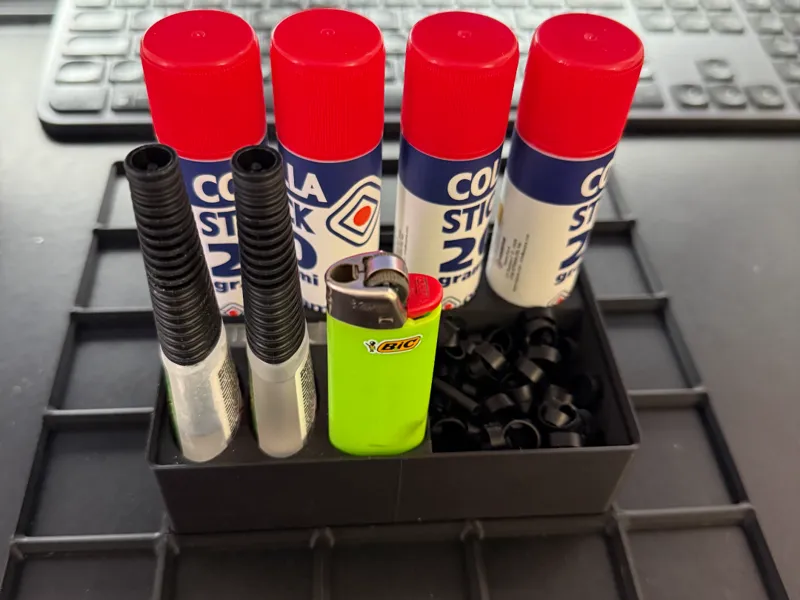 Gridfinity 2×3 Desk Organizer Glue Sticks Lighters