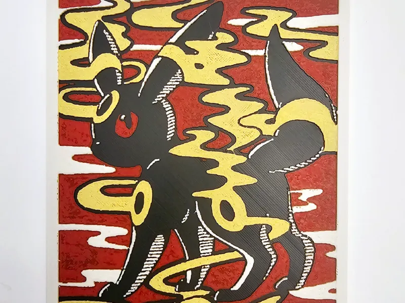HueForge Pokémon Umbreon Fan Art