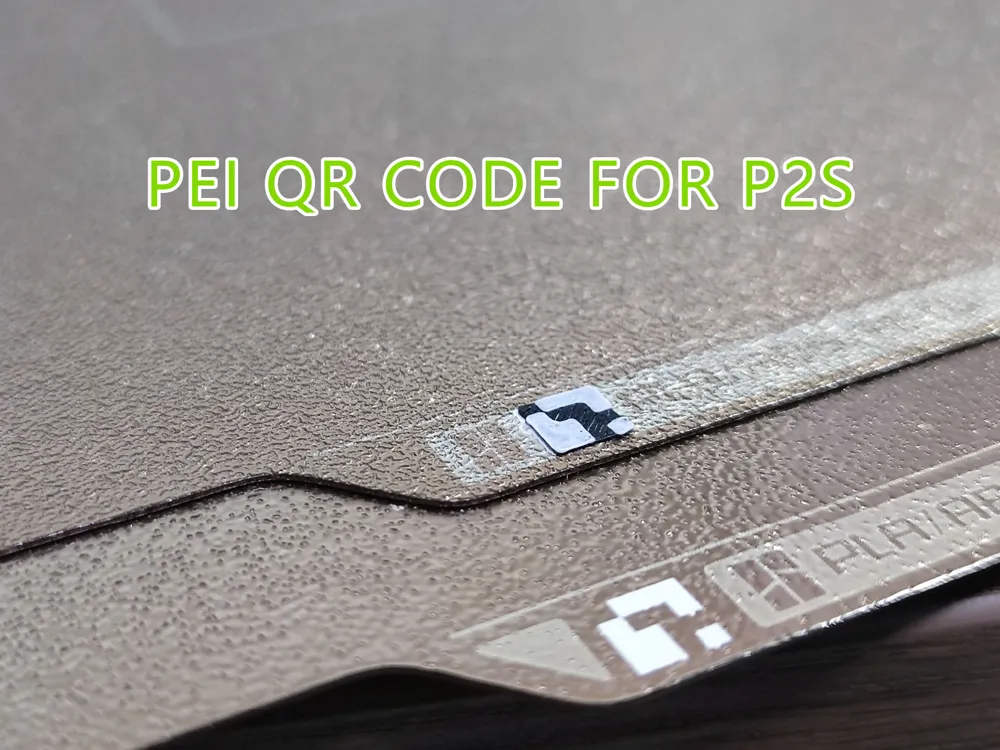Build Plate PEI QR Code for P2S build plate detection QR code - Free 3D ...