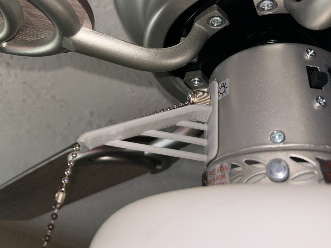 Ceiling fan pull-chain guide