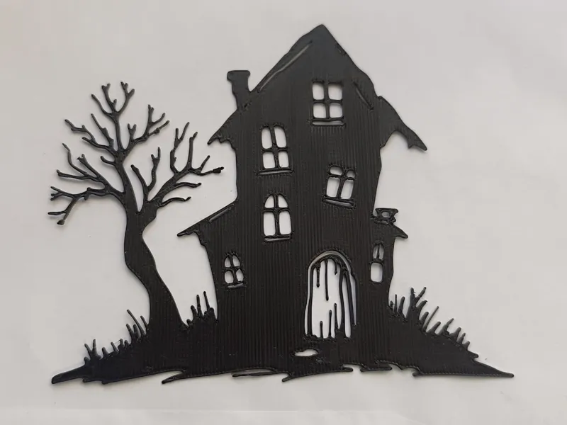 Halloween Wall Art. Scary house.